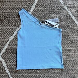 Noisy May Cropped One Shoulder Top Sz Large